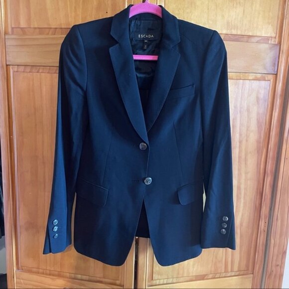 Escada Black Double Face Blazer - Picture 6 of 9